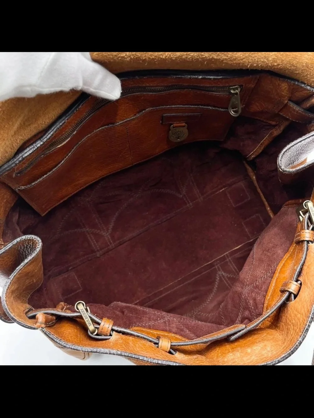 Mulberry Two-Tone Brown Patchwork Shoulder Bag